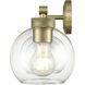Jonatan 4 Light 35 inch Vintage Brass Vanity Light Wall Light